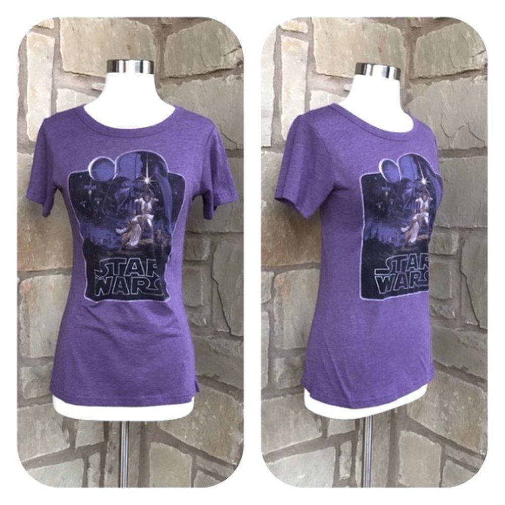 Junk food purple throwback star wars tee